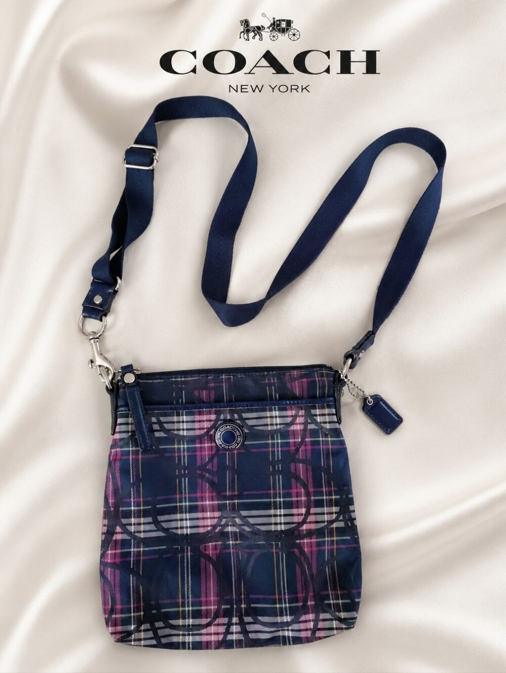 Coach Poppy Tartan Crossbody Bag